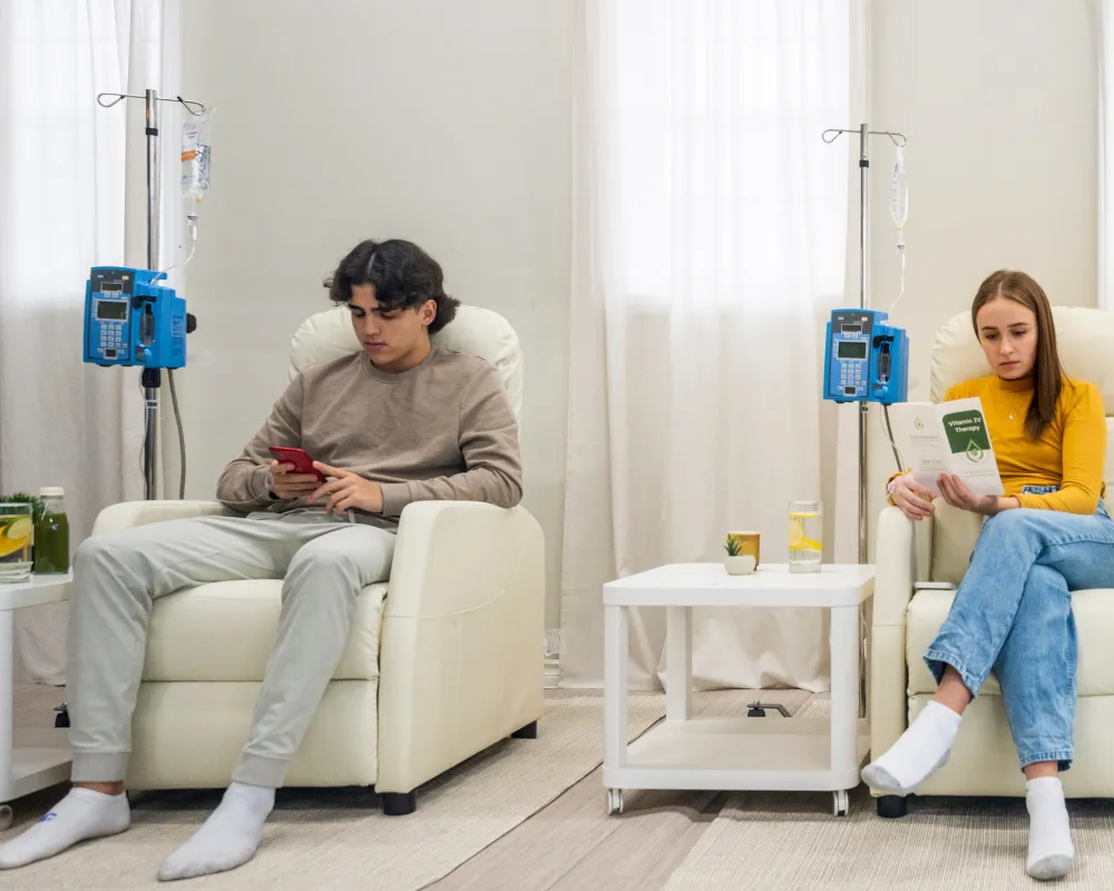 iv drip pic_7 Aesthetic and cosmetic transformations in Dubai at our Eclipse Clinic, Jumeirah Garden City, Al Satwa.